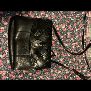 Black leather crossbody
